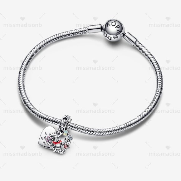 Pandora Disney Winnie the Pooh & Piglet Double Dangle Charm - Picture 3 of 5
